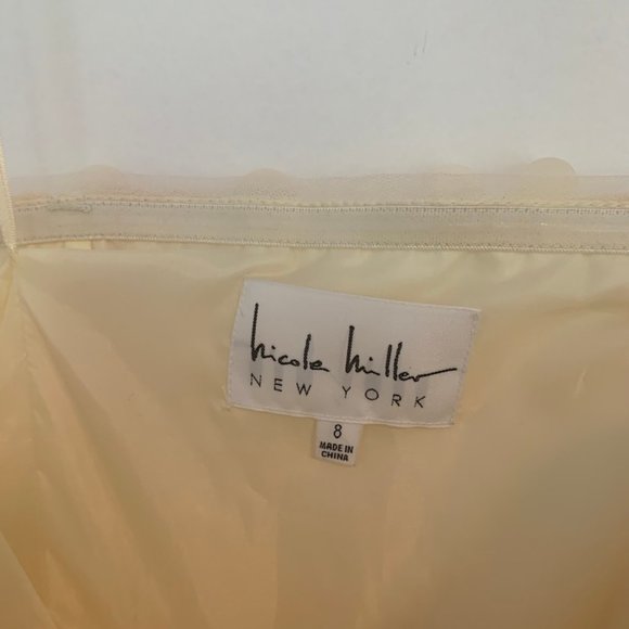 NWT Nicole Miller NYC Cream Cocktail Sequin Dress - Picture 8 of 11